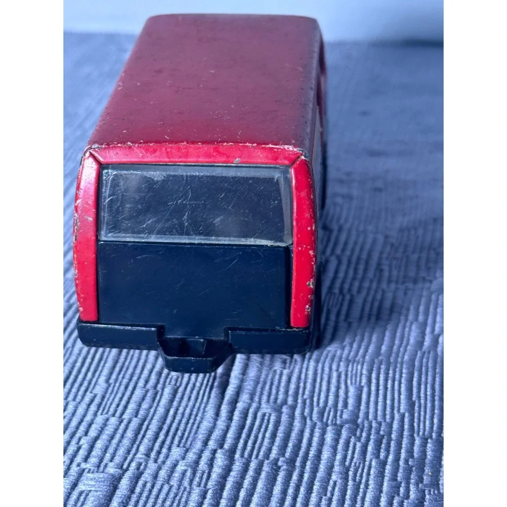 Vintage 1979 Tonka Diecast Metal Van Red Black Sunset Logo Made in Hong Kong